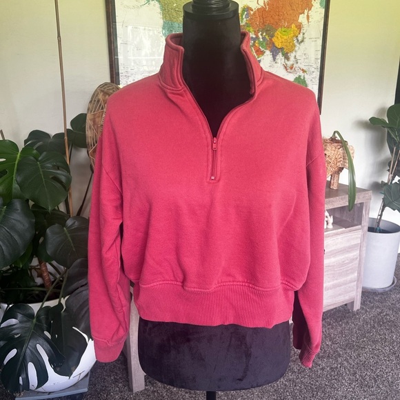 a new day Tops - a new day Burgundy Quarter-Zip Pullover